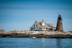 Mount Desert Rock Lighthouse on Island Bird Sanctuary